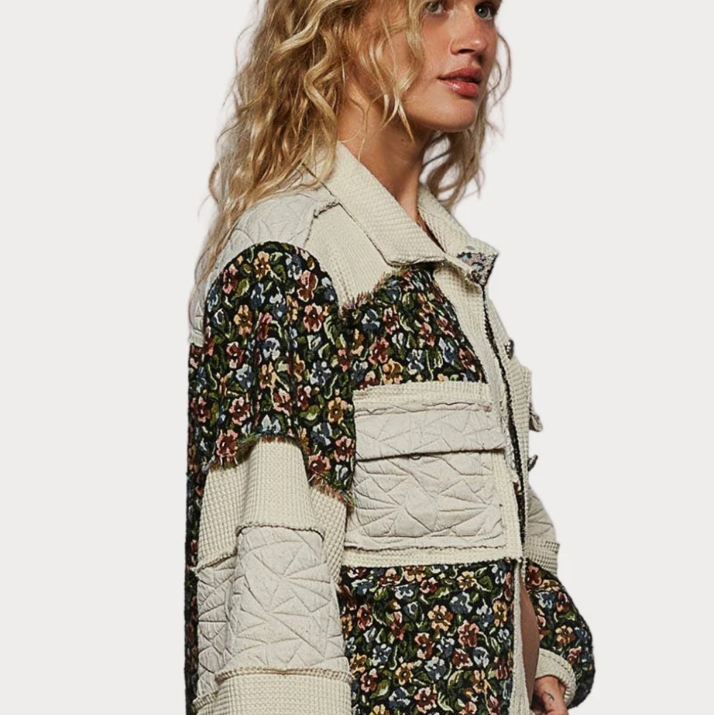 POL- Wash Floral Patchwork Jacket – Effortless B - Picture 5 of 11